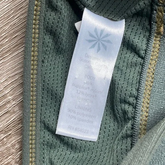 Athleta Full Focus Olive Army Green Sports Bra XS - Extra Small - Picture 5 of 9